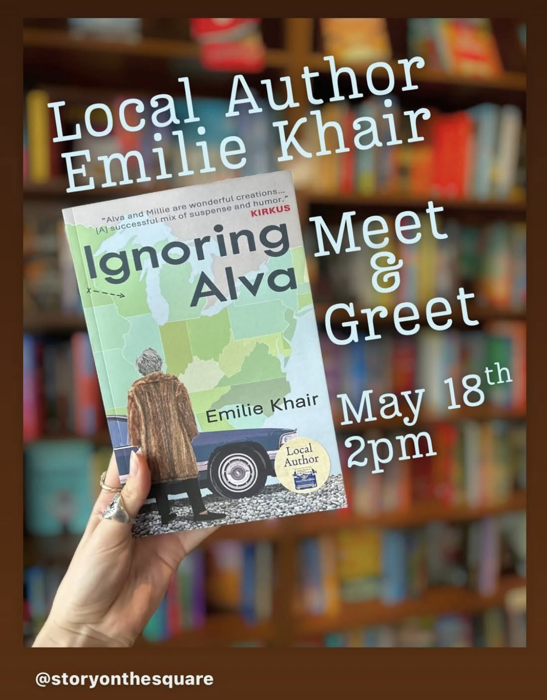 From Blog Tour to Bookstore Tour: IGNORING ALVA @ Story on the Square